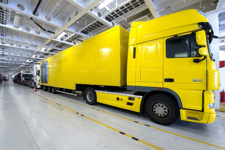 Gods på ferge. Foto Styrk Fjærtoft Trondsen