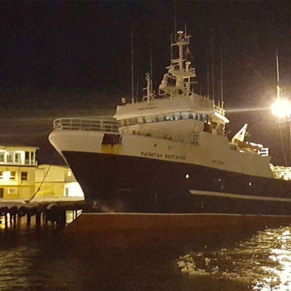 Russisk tråler ved kai i Harstad. Foto: Alf Fagerheim