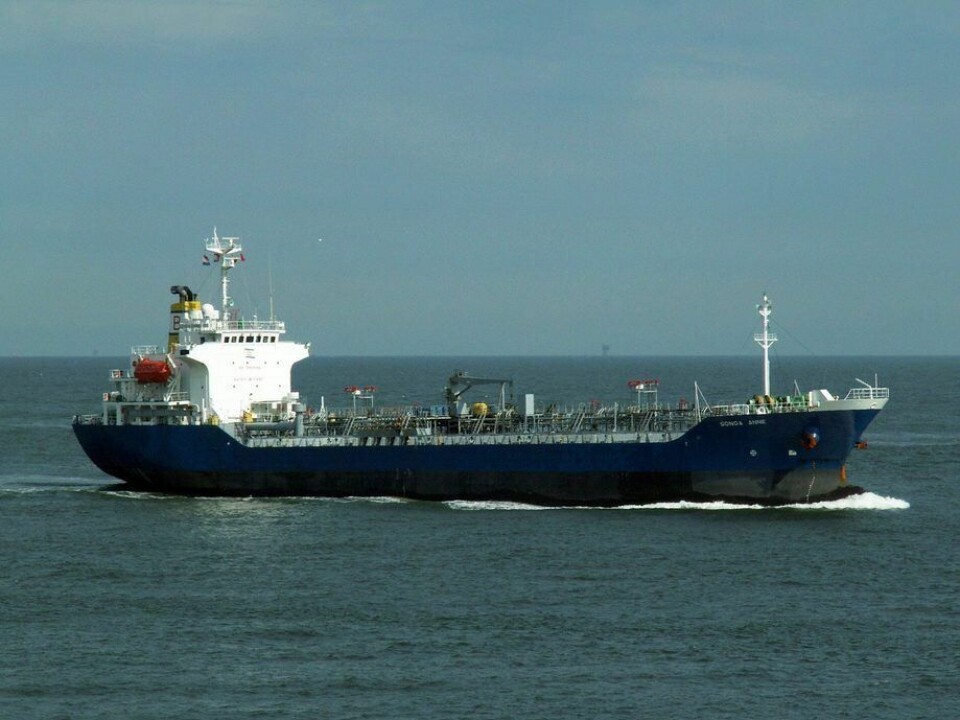 Songa Anne på vei inn til Rotterdam