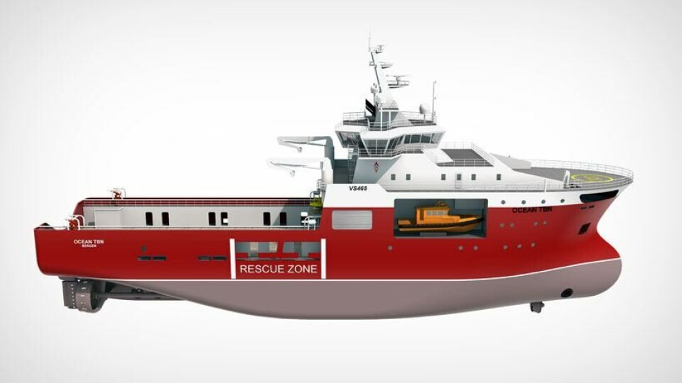 Skipstype: VS 465 MK II. Design/illustrasjon: Wärtsilä Ship Design Norway.