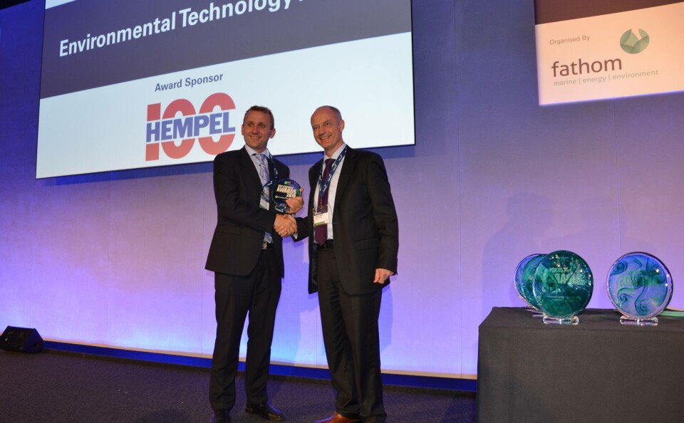 Ampere-Award: From left Helland and Skat-Rordam. Source DNV-GL