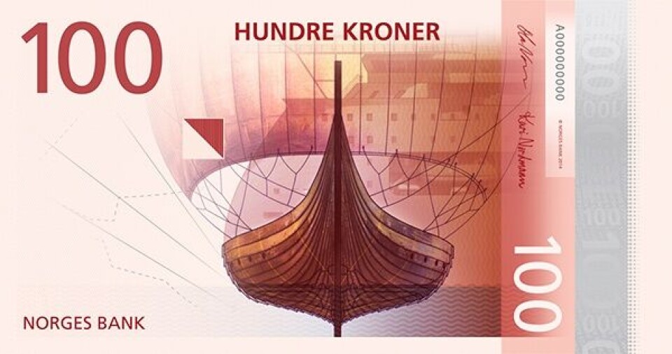 X-BOW på 100-lappen i den nye norske seddelserien