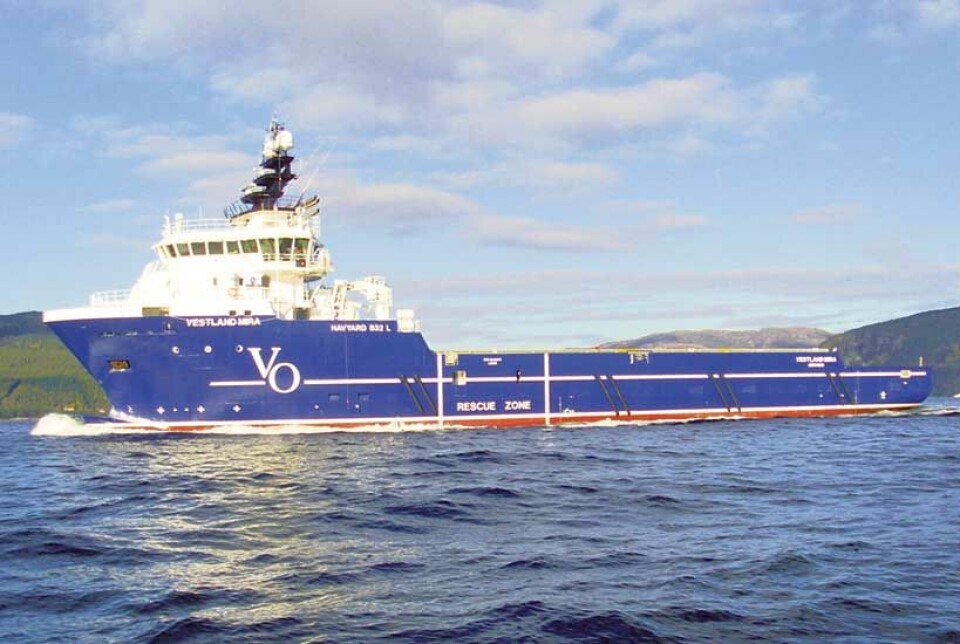 Illustrasjonsfoto. M/S «VESTLAND MIRA» ble levert fra Havyard Ship Technology den 14. oktober 2012.