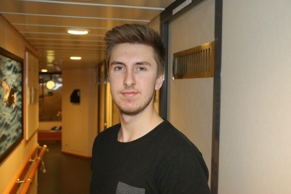 Henrik Kvalsund Moltubakk er lærling på PSV-en «Havila Clipper». Foto: Vibeke Blich