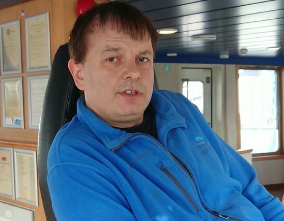 Nils Stabben har vært på sjøen siden han var nyutdannet og trives godt som kaptein på brønnbåten Ronja Nordic. Foto: Therese Soltveit.