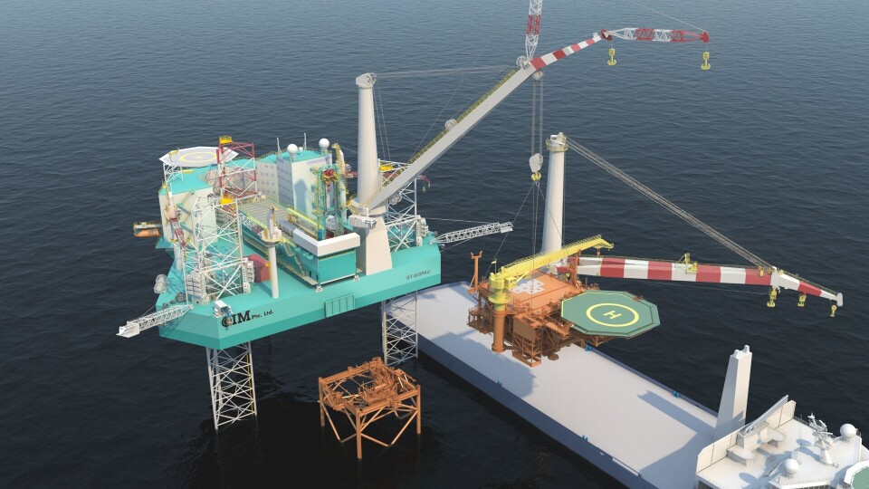 Slik skal riggen bli når den etter planen står klar i 2020. ILLUSTRASJON: OIM