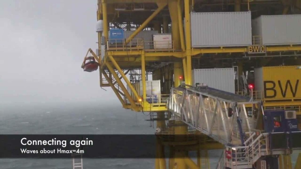 Uptime 23,4m gangway working in windfarm (Video)