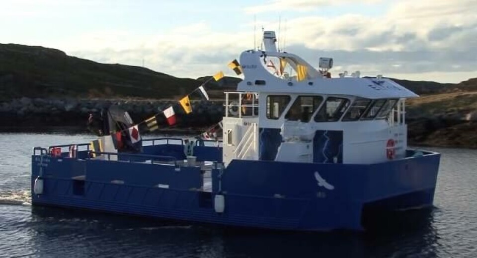 ELfrida ble kjappere enn forventet, og går to knop raskere enn hva produsenten hadde beregnet. Foto: skjermdump av Enova -film.