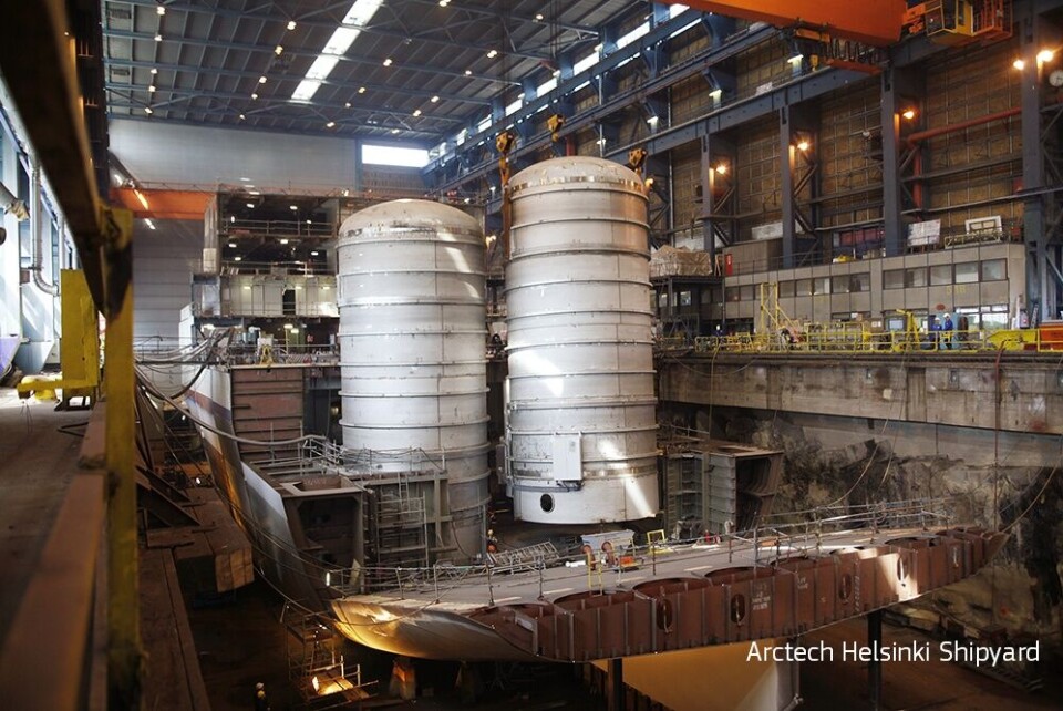 Skipets to LNG-tanker. Foto: Arctech