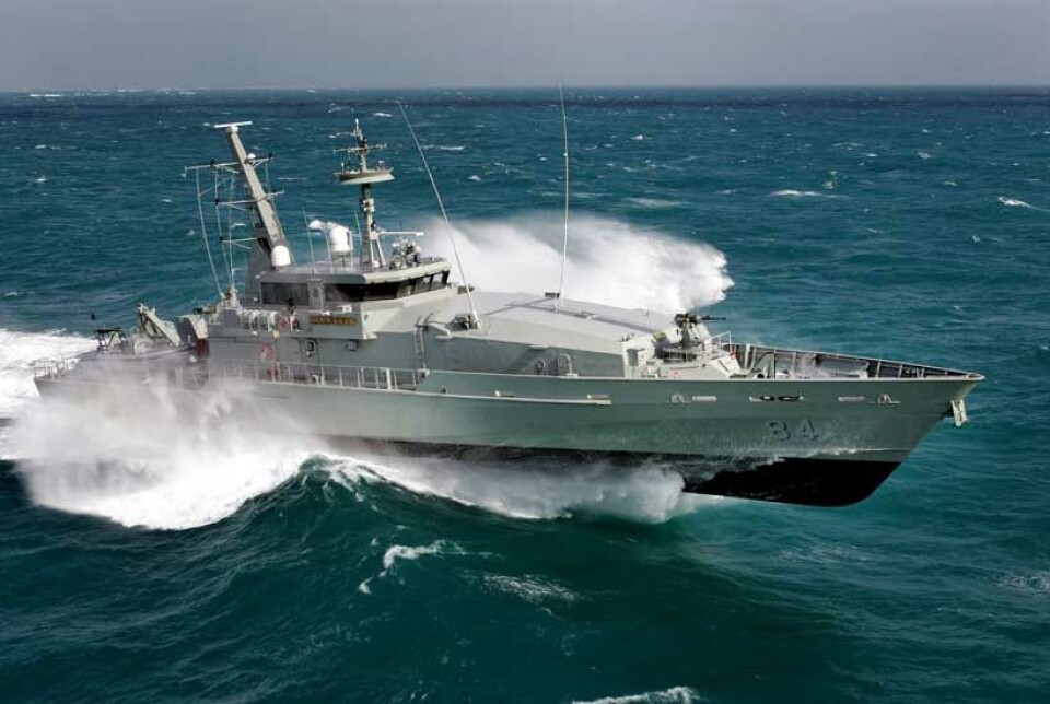 RAN Armidale-class OPV equipped with Vestdavit PLAR-4500 davits
