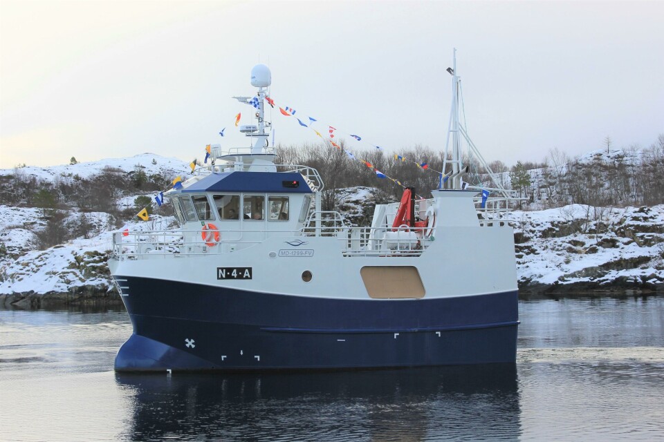 Den nye «Mjåsund» er overtatt av reder Andreas Hanssen som har fått båten hjem til Hansvika. Foto: Viknaslipen