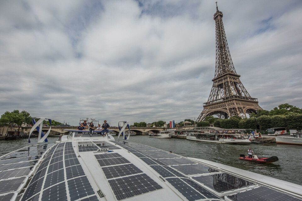 Avreise fra Paris. Foto: Jeremy Bidon/Energy Observer