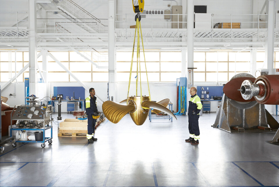Fra produksjonslokalene til Rolls-Royce i Ulsteinvik. Foto: Rolls-Royce.