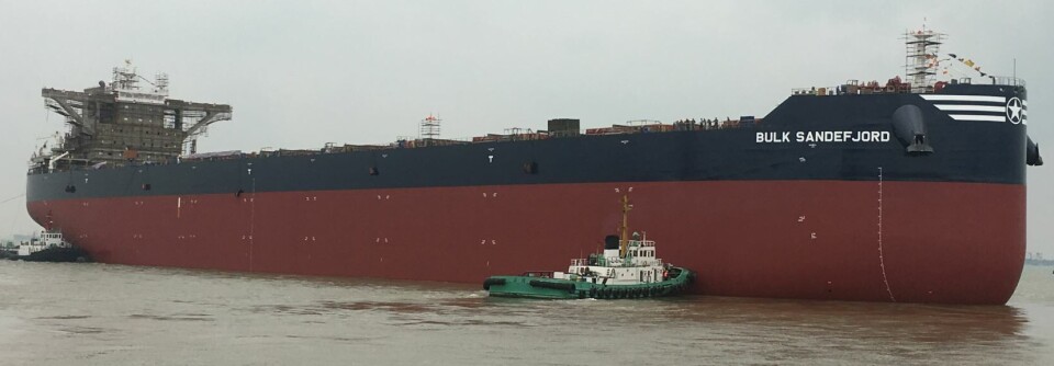 2020 Bulkers fikk nylig overlevert sitt første skip, «Bulk Sandefjord». Foto: 2020 Bulkers