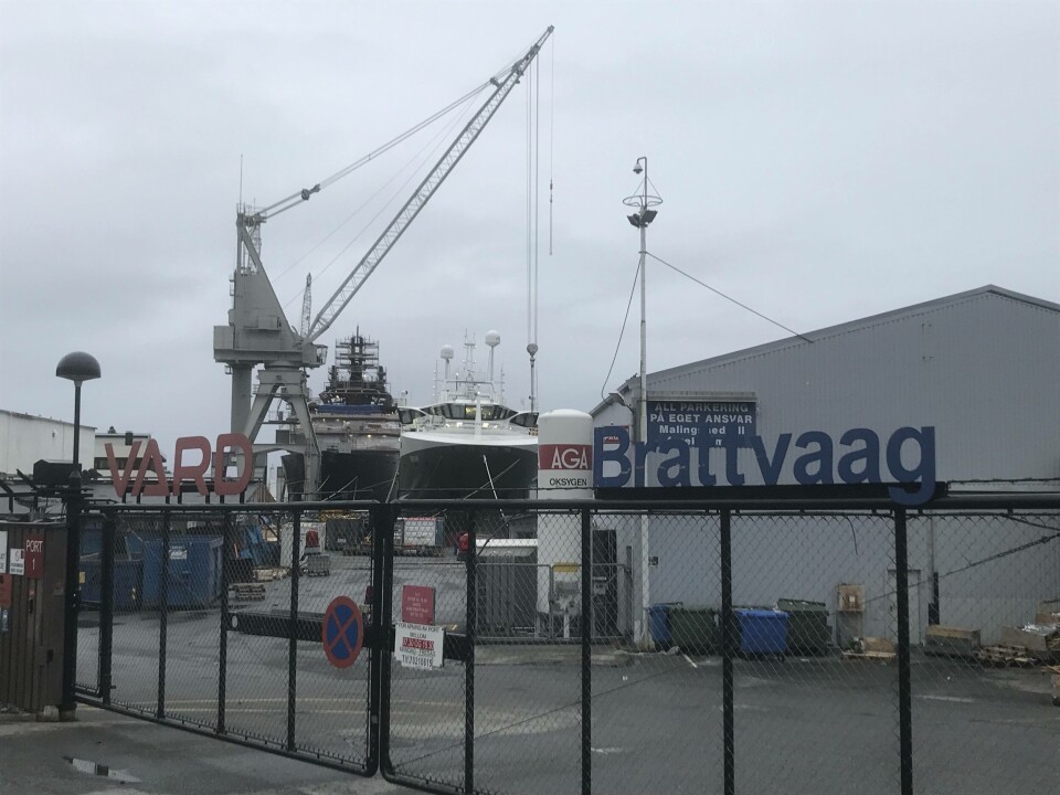 250 verftsarbeidere er utstengt fra Vard Brattvåg. Foto: Sigbjørn Larsen.