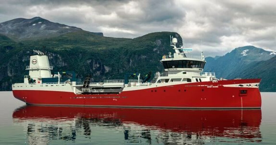 «Færøysund» skal bli et av de mest miljøvennlige brønnbåtene med batteribasert fremdriftsteknologi fra ABB. Foto: ABB.