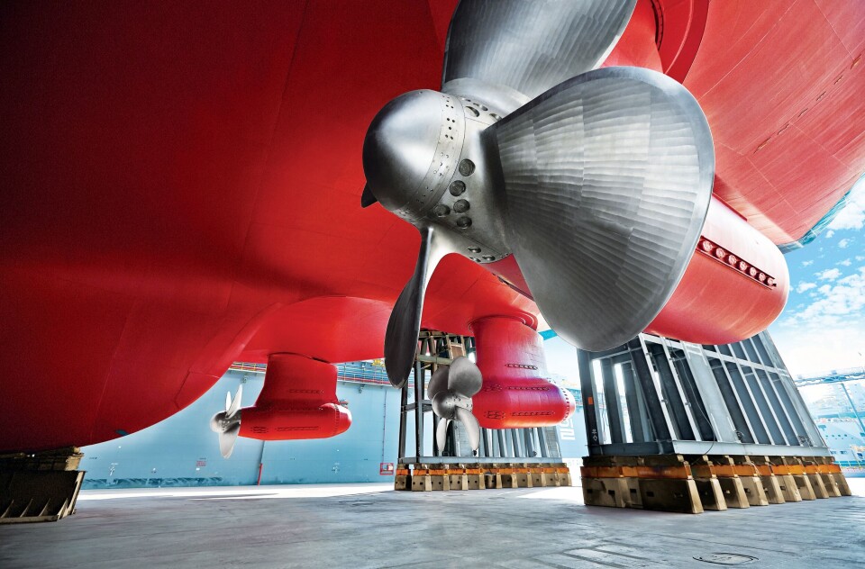 Hver LNG-tanker får tre Azipod-enheter på tilsamen 51MW. Foto: ABB