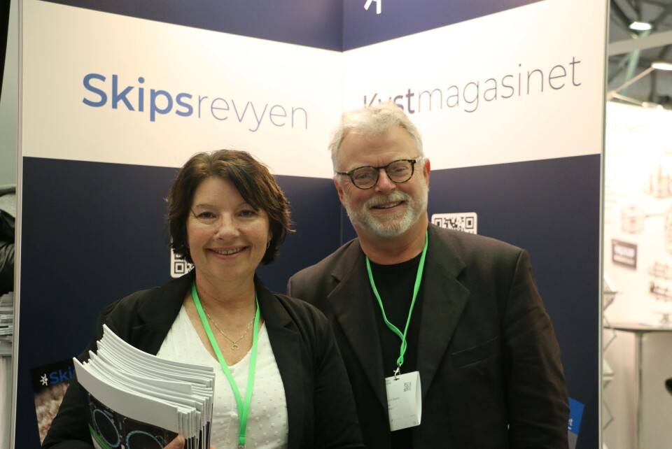 Senior Key Account Manager, Kjersti Morvik og Publisher i Skipsrevyen, Gustav Erik Blaalid ,ser frem til å møte deg på stand A 440. Foto: Helge Martin Markussen Senior Key Account Manager, Kjersti Morvik og Publisher i Skipsrevyen, Gustav Erik Blaalid ,ser frem til å møte deg på stand A 440. Foto: Helge Martin Markussen