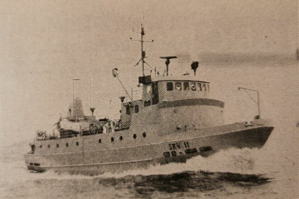 «Sarpen» var søsterskipet til «Draug» og overlevert Sjøforsvaret i 1971. Faksimile fra Skipsrevyen nr. 2/3-1972